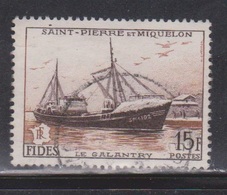 ST PIERRE & MIQUELON Scott # 350 Used - Fish Freezer Trawler Le Galantry - Oblitérés