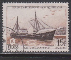 ST PIERRE & MIQUELON Scott # 350 Used - Fish Freezer Trawler Le Galantry - Oblitérés