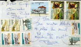 PORTUGAL RECOMMANDE (étiquette Au Verso) Pour La France 1991 Très Bel Affranchissement - Lettres & Documents