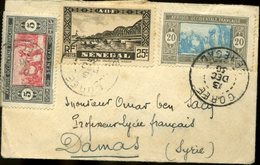 SENEGAL GOREE 13 DEC 1936 Pour DAMAS SYRIE Arrivée 4 Janv 1937 (flamme Au Verso) TTB - Storia Postale
