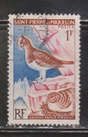 ST PIERRE & MIQUELON Scott # 363 Used - Bird - Rock Ptarmigan - Used Stamps
