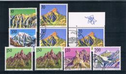 Liechtenstein Berge Kleines Lot 9 Werte Gestempelt - Collections