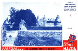 Pil M/ Buvard Pile MAZDA " Château De Pompadour" (N=5) - Piles