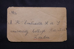 INDE - Enveloppe Pour Londres En 1909, Affranchissement En Bloc De 4 Au Verso - L 55368 - 1902-11 Roi Edouard VII