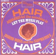 SP 45 RPM (7")  Diana Ross And The Supremes  ‎‎ "  Hair  " - Soul - R&B