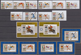 Ajman Nov 1971 Mi # 1210-14AB Bl 327AB 5 Einzelblocks German Olympic Goldmedalwinners, Munich Summer Olympics MNH OG - Verano 1972: Munich