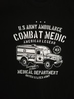 T SHIRT Noir DODGE WC 54 AMBULANCE COMBAT MEDIC WW2 US ARMY MEDICAL Dpt TEE - Veicoli