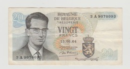 Used Banknote Belgie-belgique 20 Frank 1964 - Otros & Sin Clasificación