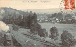 38 ISERE Vue Sur Le Train Tramway Et La Ville De VIRIVILLE - Viriville