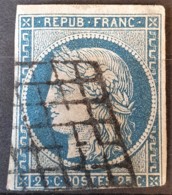 FRANCE 1850 - Canceled - YT 4 - 25c - 1849-1850 Ceres