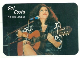1987 Pocket Calendar Calandrier Calendario Portugal Musicos Musicians Musiciens Gal Costa - Grand Format : 1981-90
