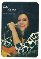 1987 Pocket Calendar Calandrier Calendario Portugal Musicos Musicians Musiciens Gal Costa - Grand Format : 1981-90