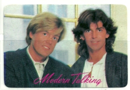 1987 Pocket Calendar Calandrier Calendario Portugal Musicos Musicians Musiciens Modern Talking - Grand Format : 1981-90