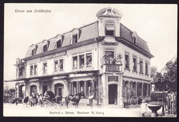 1912 Gruss Aus Zollikofen, Gasthof Zum Bären Mit Kutsche Und Kuh, Nach Paris Verschickt - Zollikofen
