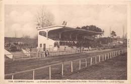 72-ECOMMOY- LE CHAMP DE COURSES, LES TRIBUNES ET LA PISTE, REUNION DIMANCHE ET LUNDI DE PÂQUES - Ecommoy