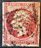 FRANCE 1853 - Canceled - YT 17Ab Carmin Rose - 80c - 1853-1860 Napoleon III