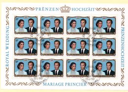 Luxembourg, Mariage Princier N° 986 En Feuille De 12. Oblitération 1er Jour - Used Stamps