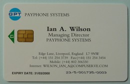 UK - Great Britain - GPT - Smartcard - PRO418 - Ian A Wilson - 23/5/001735/... - 31/03/2000 - Low Control Number - R - Sonstige & Ohne Zuordnung