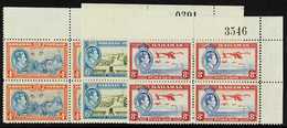 1938 Geo VI Pictorial Set, SG 158/60, In Superb Never Hinged Mint Corner Plate Blocks Of 4. (12 Stamps) For More Images, - Other & Unclassified