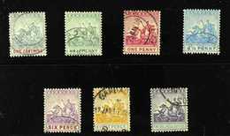 1905 Seal Of The Colony Set, Wmk MCA, SG 135/144, Fine To Very Fine Used. (7 Stamps) For More Images, Please Visit Http: - Barbados (...-1966)