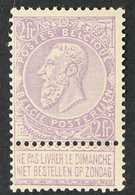 1893-1900 2f Mauve On Flesh King With Label (Michel 59, SG 91, COB 66), Never Hinged Mint, Fresh. For More Images, Pleas - Other & Unclassified