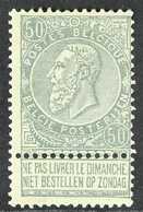 1893-1900 50c Grey King With Label (Michel 68, SG 88, COB 63), Never Hinged Mint, Fresh. For More Images, Please Visit H - Other & Unclassified