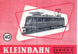 Catalogue KLEINBAHN 1959 Preisliste N.2 HO Ausgabe Für Die Schweiz Preis CHF - Allemand