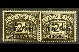 TRIPOLITANIA POSTAGE DUES - 1950 4l On 2d Agate, Pair One Showing Variety "No Stop After B", SG TD8+TD8a, Very Fine Mint - Afrique Orientale Italienne