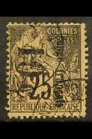 CONGO 1891 10c On 25c, Small "o", Reading Downwards, Yv 5b, Very Fine Used. For More Images, Please Visit Http://www.san - Other & Unclassified