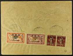 SYRIA 1921 (12 Oct) Cover Addressed In Arabic, Bearing Air "AVION" Vertical Overprints Complete Set (Yvert 7/9, SG 86/88 - Other & Unclassified