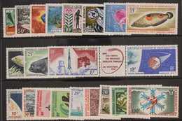 NEW CALEDONIA AIR POST ISSUES 1964-1967 Complete Never Hinged Mint Collection On A Stock Card, Includes 1964 10f Olympic - Other & Unclassified