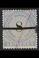 NORTH GERMAN CONFEDERATION TELEGRAPH STAMP 1869 8gr Black & Ultramarine, Michel 6, Fine Used With Pen Cancel, Scarce. Fo - Other & Unclassified