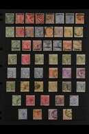 1886-1898 QUEEN VICTORIA USED COLLECTION CAT £1400+ Presented On A Stock Page that Includes 1886 Bermuda Stamps Opt'd "G - Gibilterra