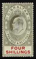 1906-11 4s Black & Carmine, SG 73, Very Fine Mint, Fresh. For More Images, Please Visit Http://www.sandafayre.com/itemde - Gibraltar