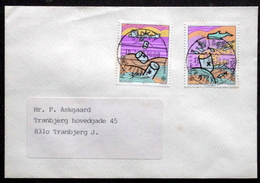Faroe Islands  1988  Letter To Denmark    MiNr.134-35( Lot  653 ) Svinoy Pr.Klaksvik - Islas Faeroes