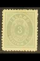 1873 3sk Grey, P.12½, Mi 2BA, Mint, Few Perf Faults, Cat. 450 Euros. For More Images, Please Visit Http://www.sandafayre - Altri & Non Classificati