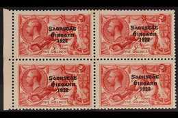 1925 5s Rose-carmine, SG 84, Very Fine Mint Marginal BLOCK OF FOUR, The Lower Pair Never Hinged. Lovely! For More Images - Other & Unclassified
