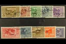 DODECANESE ISLANDS (SIMI) 1932 Garibaldi Complete Overprinted Set, SG 89/98 Or Sassone S. 81, Very Fine Used. (10 Stamps - Other & Unclassified