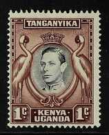 1938-54 1c Black & Chocolate-brown Perf 13¼x13¾ With 'A' OF 'CA' MISSING FROM WATERMARK Variety, SG 131ab, Fine Mint, Fr - Vide