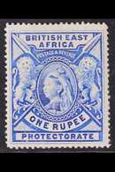 BRITISH EAST AFRICA 1897 1r Bright Ultramarine, Queen Victoria, SG 92b, Very Fine Mint, Brilliant Colour. For More Image - Vide