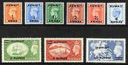 1950-55 Overprints Complete Set, SG 84/92, Superb Mint, Very Fresh. (9 Stamps) For More Images, Please Visit Http://www. - Kuwait