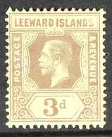 1912-22 3d Purple And Yellow With White Back, SG 51a, Superb Never Hinged Mint. For More Images, Please Visit Http://www - Leeward  Islands
