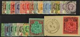 1921-32 Complete Set, SG 58/80, Superb Cds Used, The £1 On Original Piece. (23 Stamps) For More Images, Please Visit Htt - Leeward  Islands