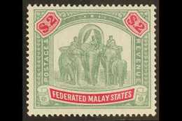 FEDERATED STATES 1900 $2 Green And Carmine, Wmk CC,  "Elephants", SG 24, Very Fine Mint.  For More Images, Please Visit  - Altri & Non Classificati