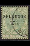 SELANGOR 1891 2c On 24c Green, SG 48, Fine Used. For More Images, Please Visit Http://www.sandafayre.com/itemdetails.asp - Other & Unclassified