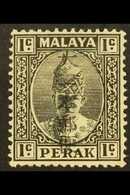 GENERAL ISSUE. 1942-44 Perak 1c Black With Overprint With SIDEWAYS SECOND CHARACTER, SG J272a, Very Fine Mint. For More  - Other & Unclassified