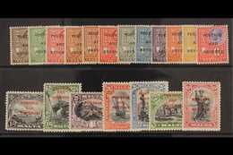 1928 Postage And Revenue Overprint Set Complete, SG 174/92, Very Fine Mint. (19 Stamps) For More Images, Please Visit Ht - Malte (...-1964)