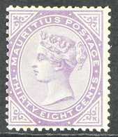 1879 38c Bright Purple, Wmk CC, SG 98, Fine And Fresh Mint. For More Images, Please Visit Http://www.sandafayre.com/item - Maurice (...-1967)