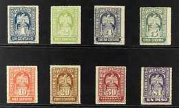 1914 Coat Of Arms Rouletted Set, Scott 354/61, Never Hinged Mint (8 Stamps) For More Images, Please Visit Http://www.san - Mexico