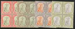 1904-08 1d, 2d, 3d And 6d, SG 25/26, 28/29, Fine Mint Or Nhm Blocks Of Four. (4 Blocks) For More Images, Please Visit Ht - Montserrat